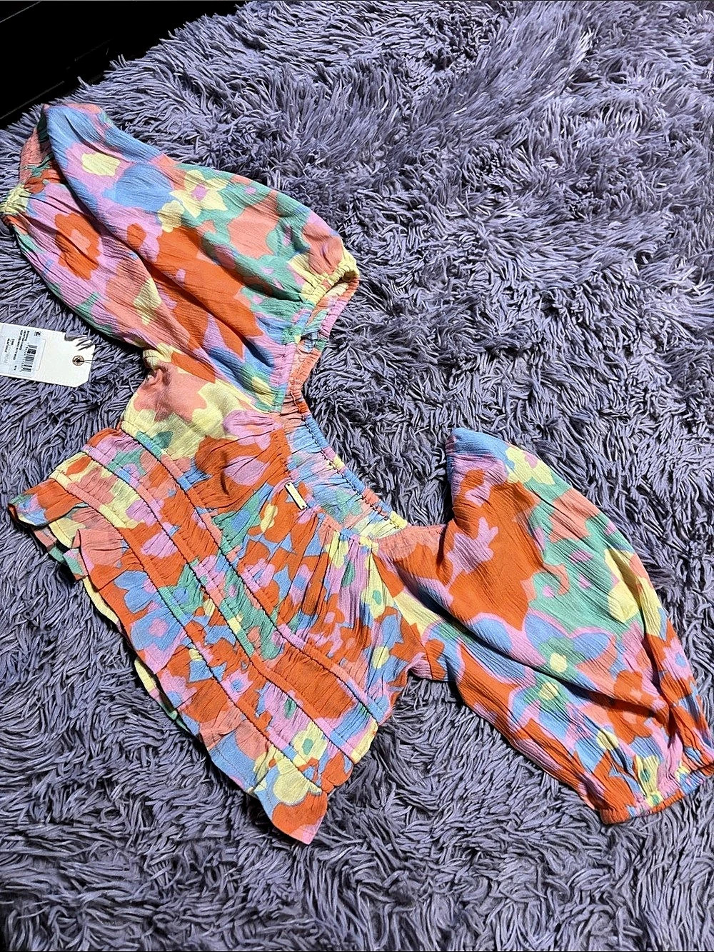 Billabong Cosmic Top Abstract Print Cover-Up NWT #5